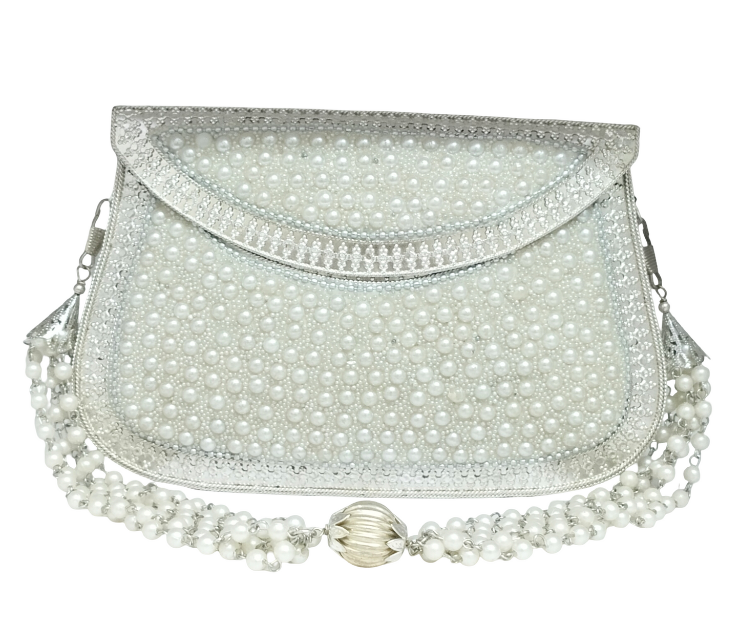 Iron Pearl Silver Ladies Purse