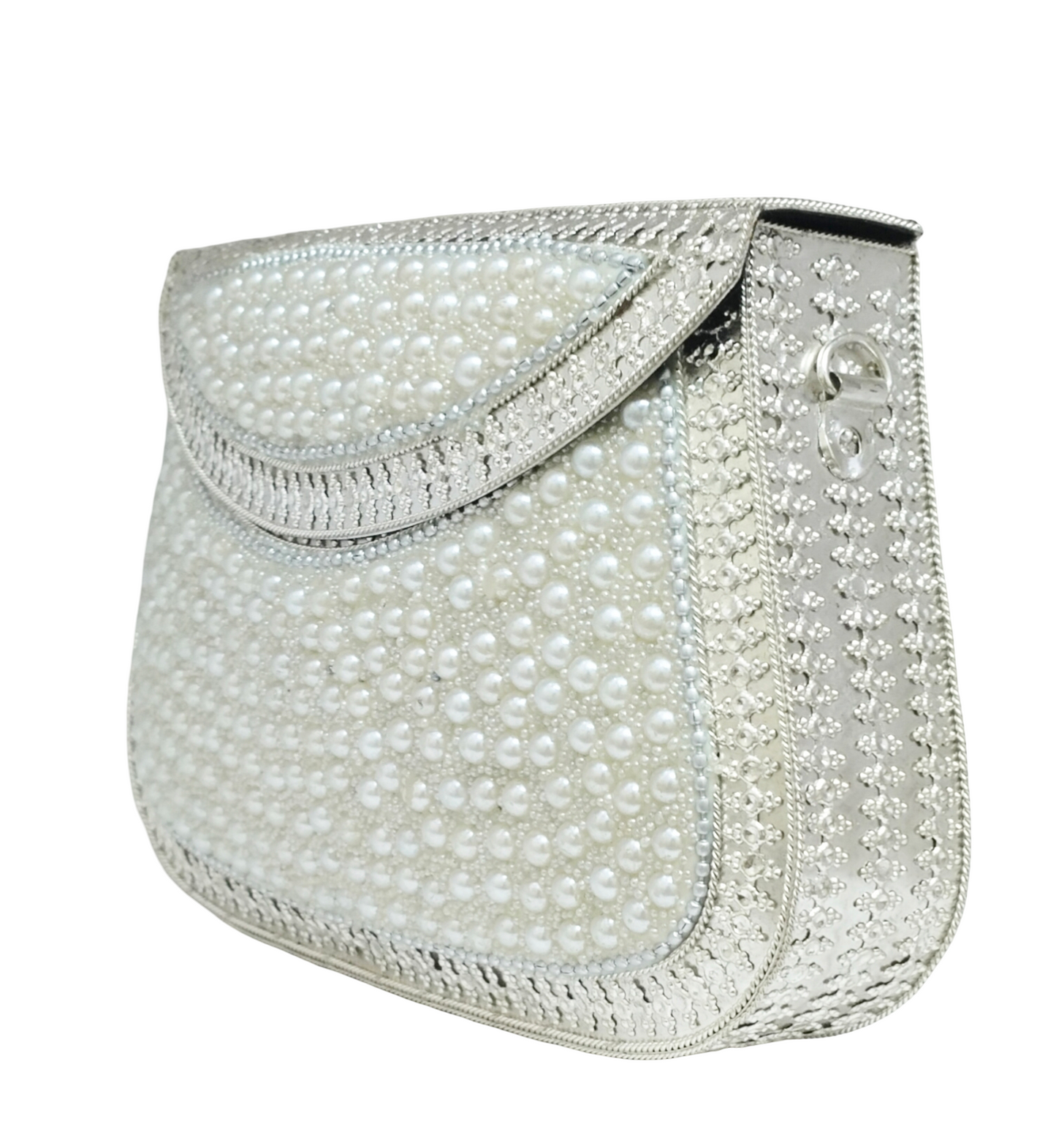 Iron Pearl Silver Ladies Purse