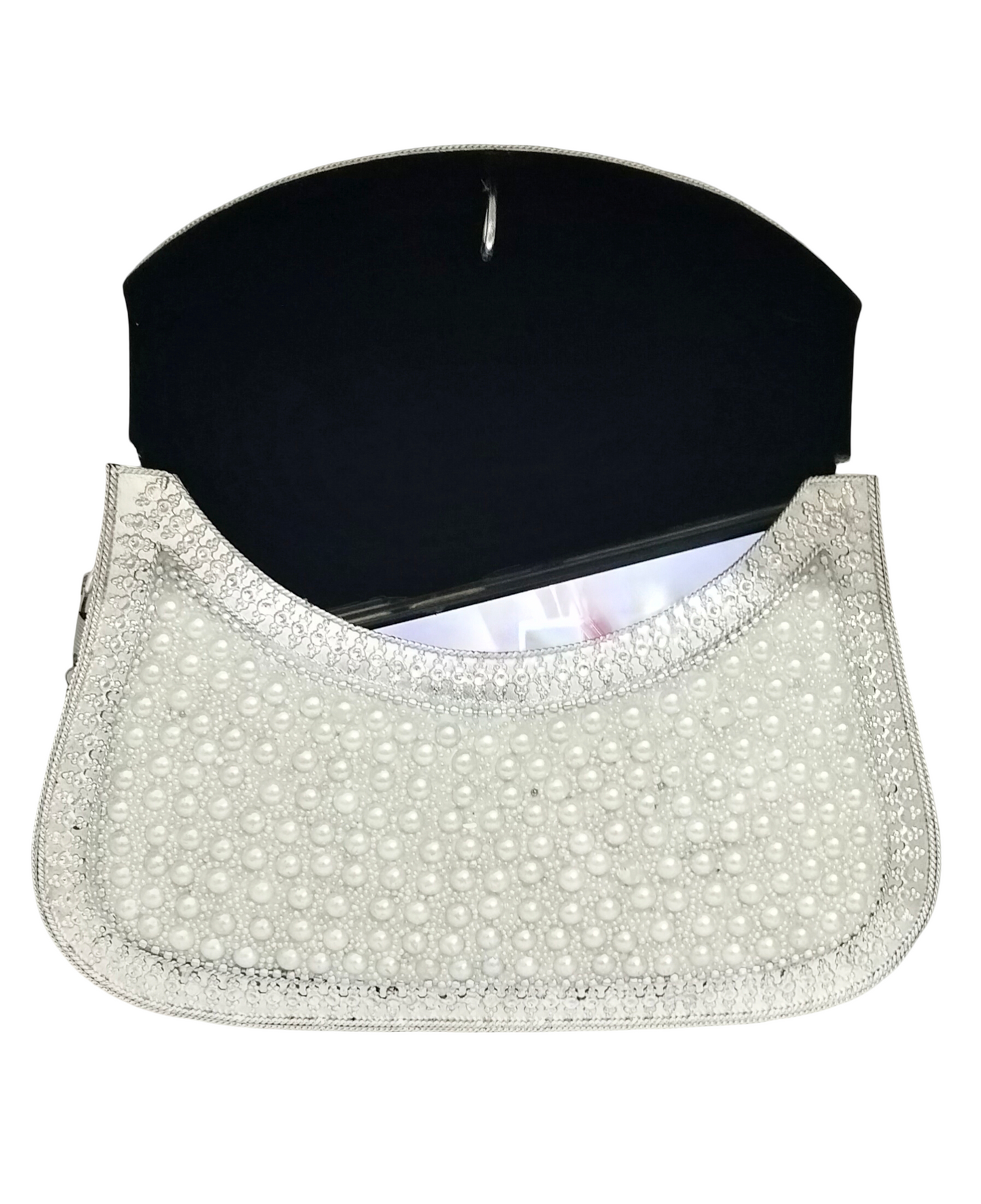 Iron Pearl Silver Ladies Purse