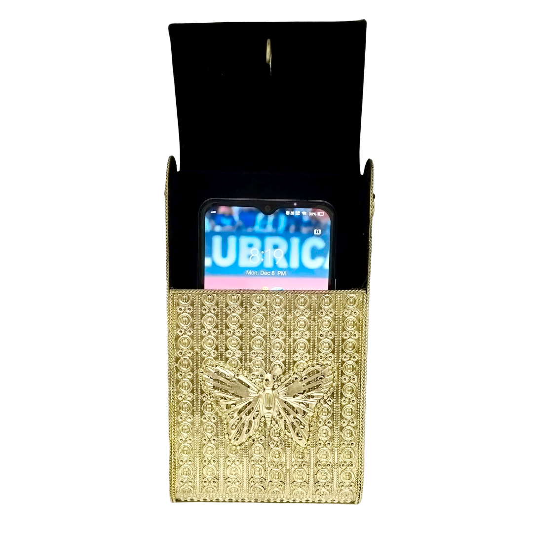 Long Shape Butterfly Iron Purse