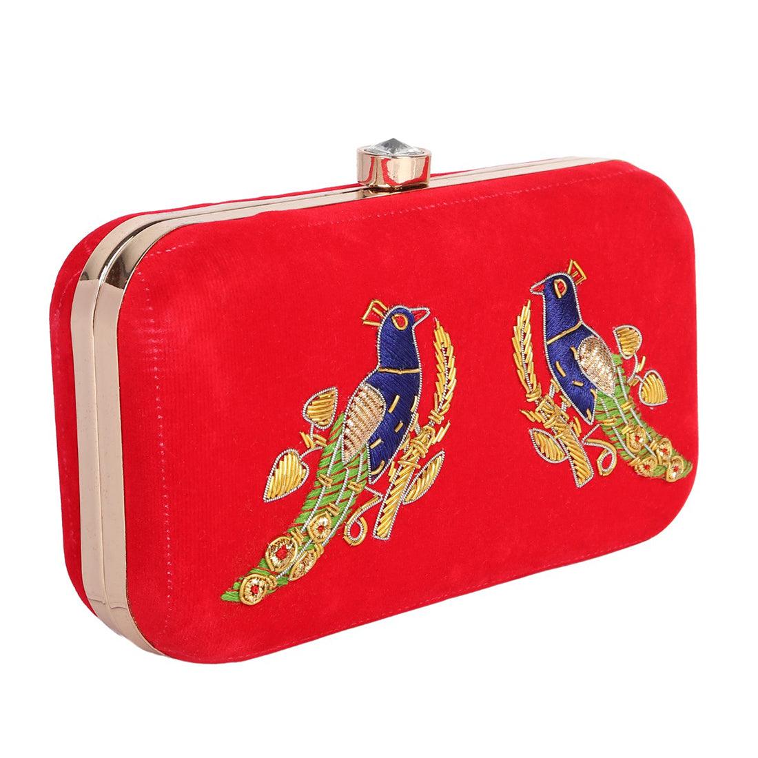 Clutch Purse Red Color - Skylexo.com | Be Unique