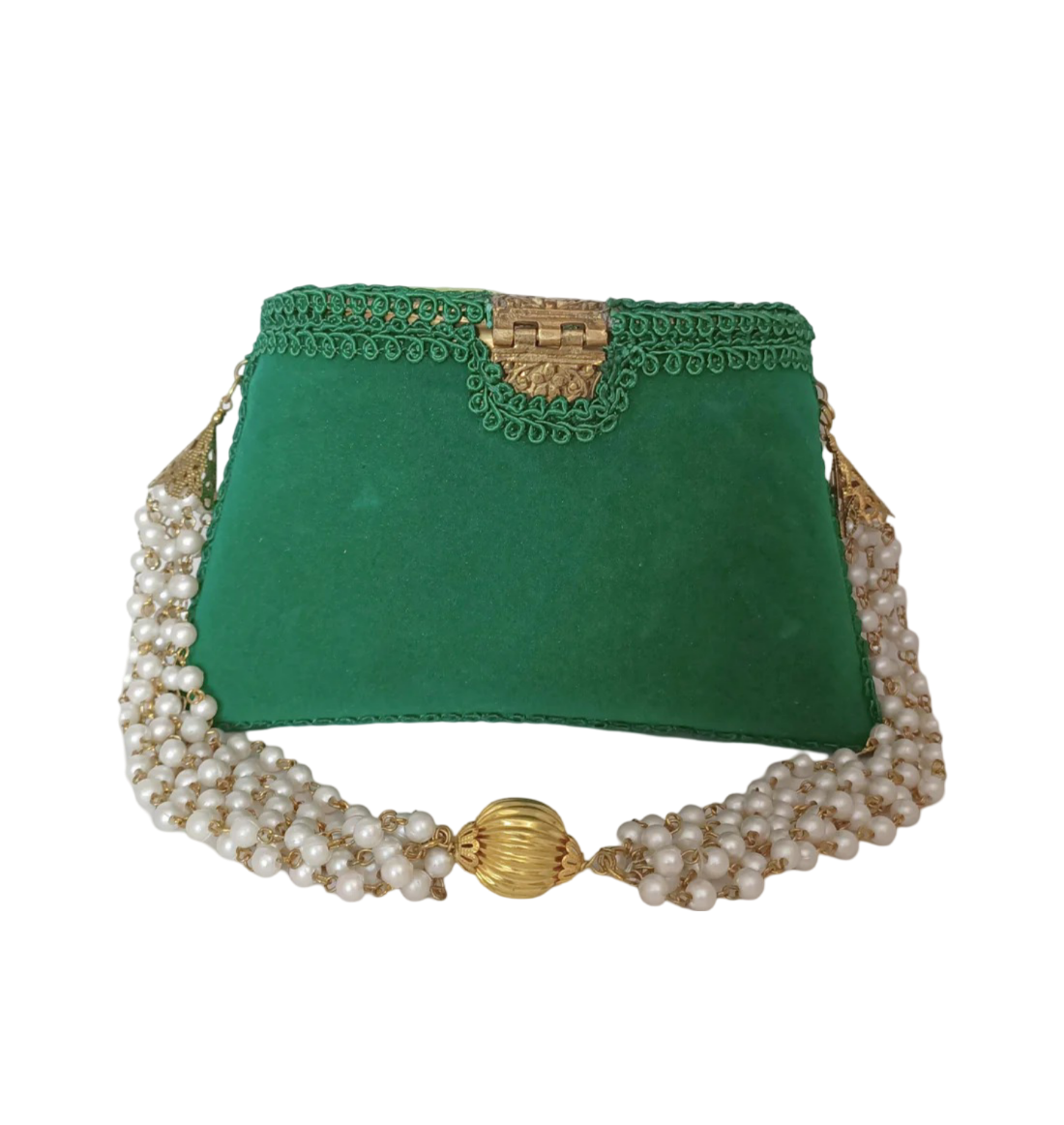 New Peacock Embroidery Purse Light Green Color