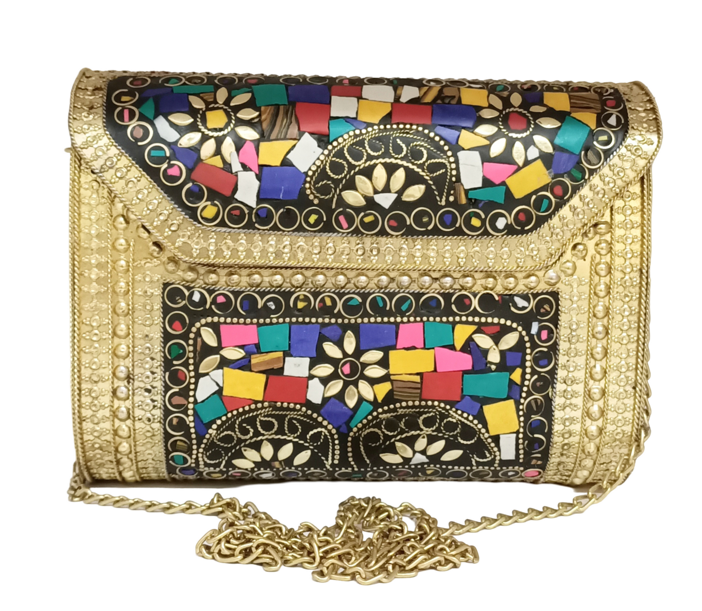 Stylish Gold Multiwork Iron Purse