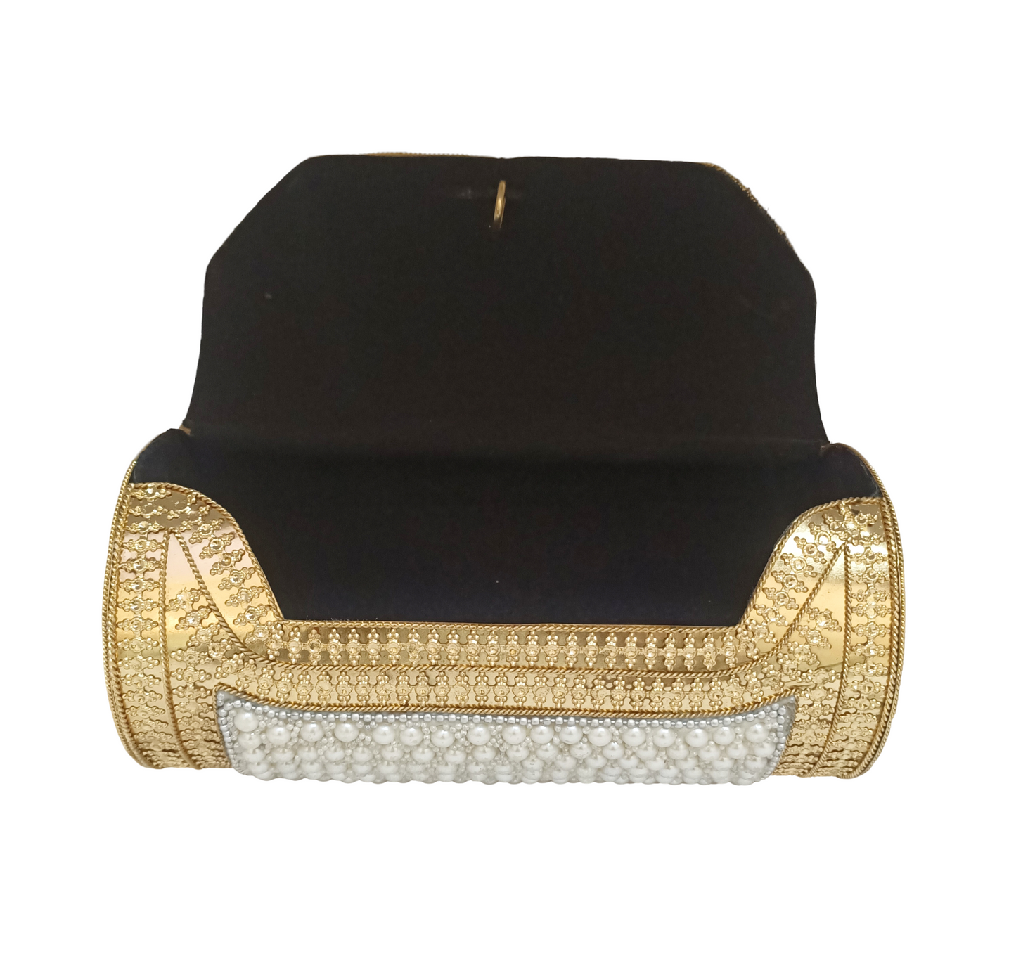Round Shape Iron Pearl Purse