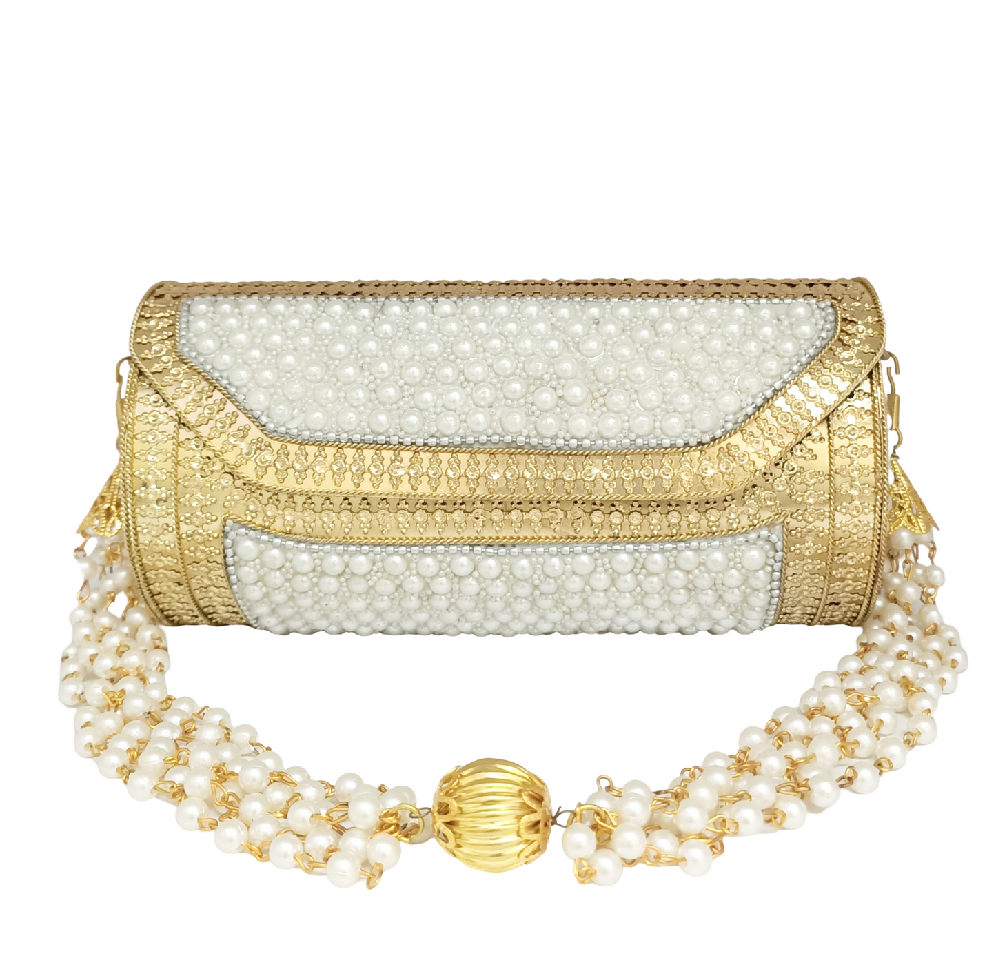 Round Shape Iron Pearl Purse
