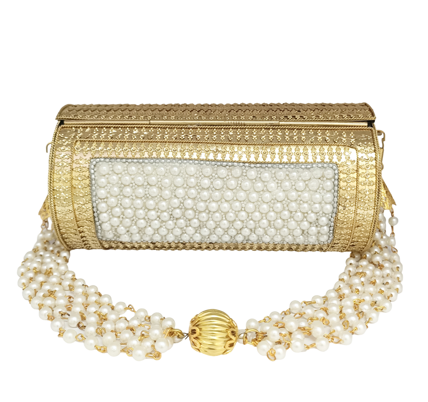 Round Shape Iron Pearl Purse