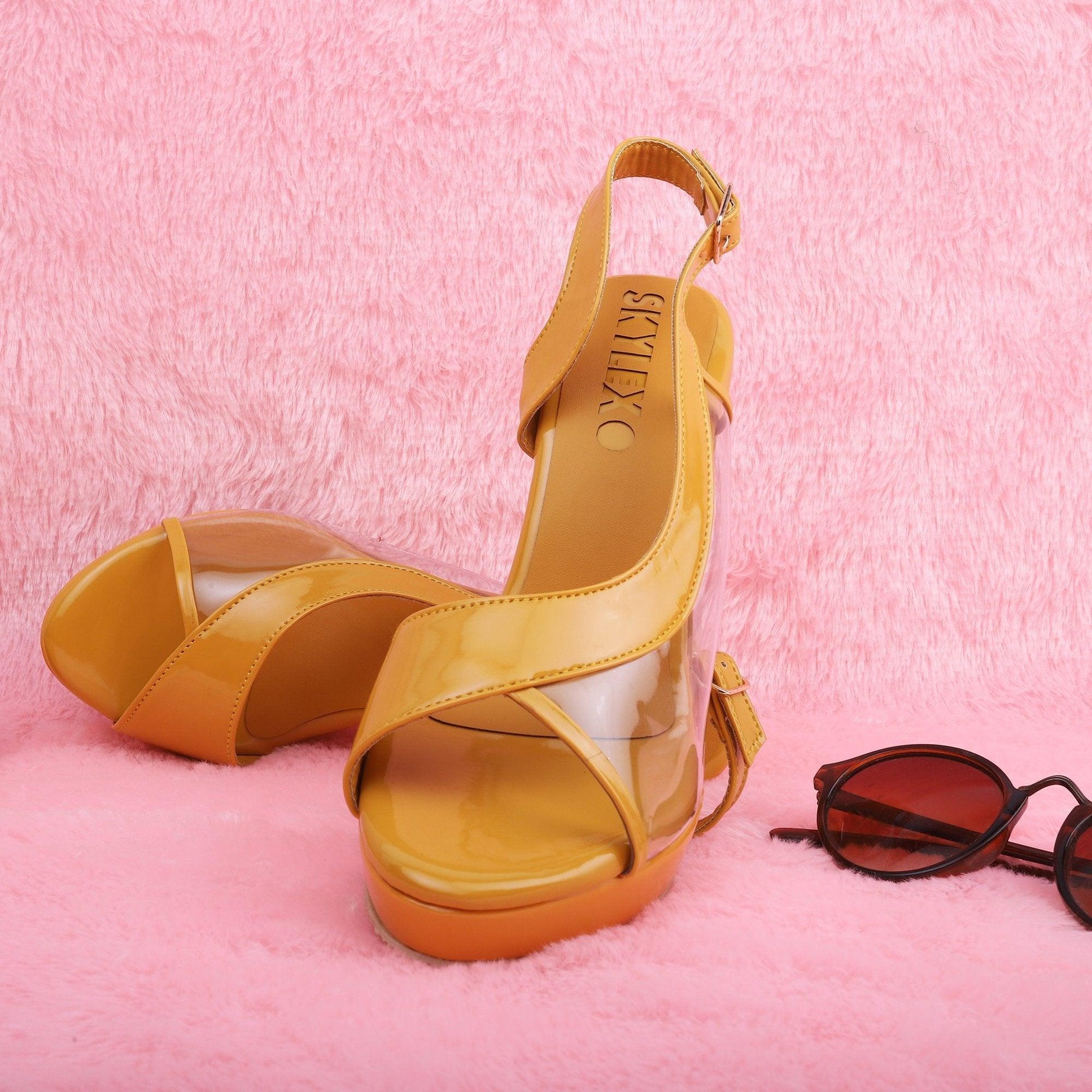 Buckle Sandal Yellow Color - Skylexo.com | Be Unique