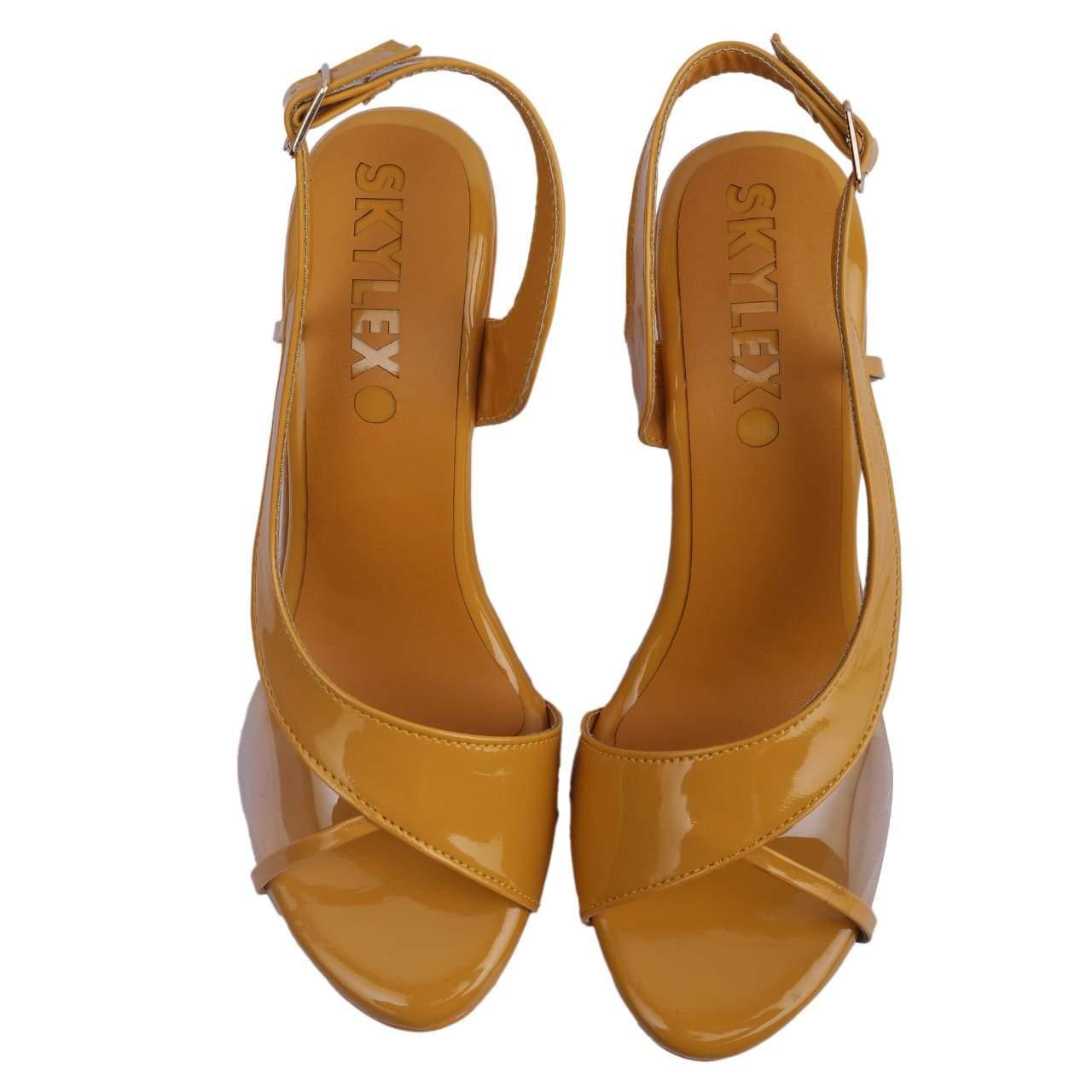 Buckle Sandal Yellow Color - Skylexo.com | Be Unique