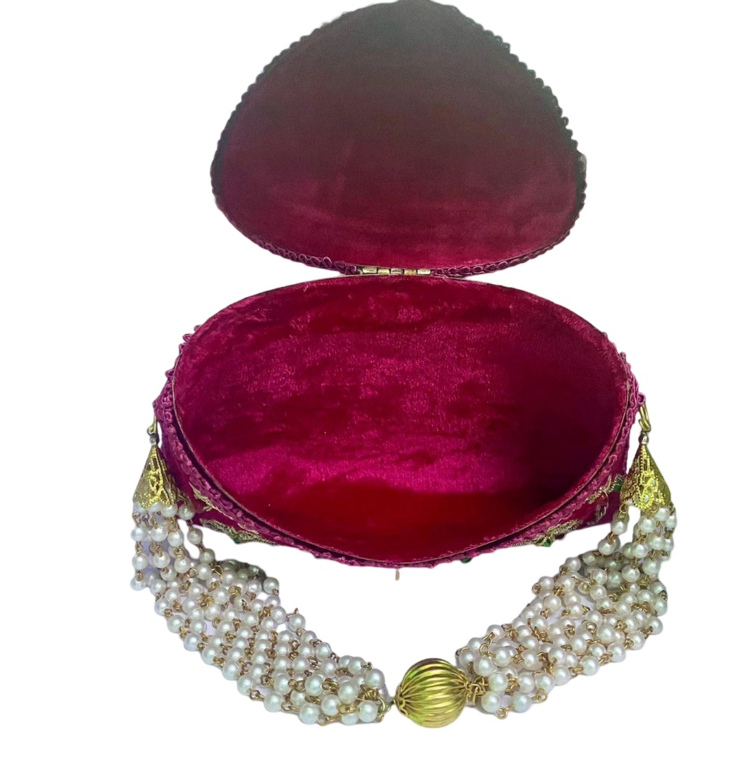 Flower Embroidery Purse Pink Color