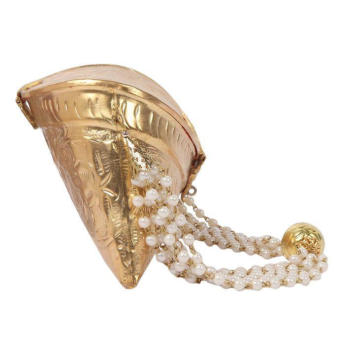 Leave Embroidery Purse & Gold Embossed Purse - Skylexo.com | Be Unique