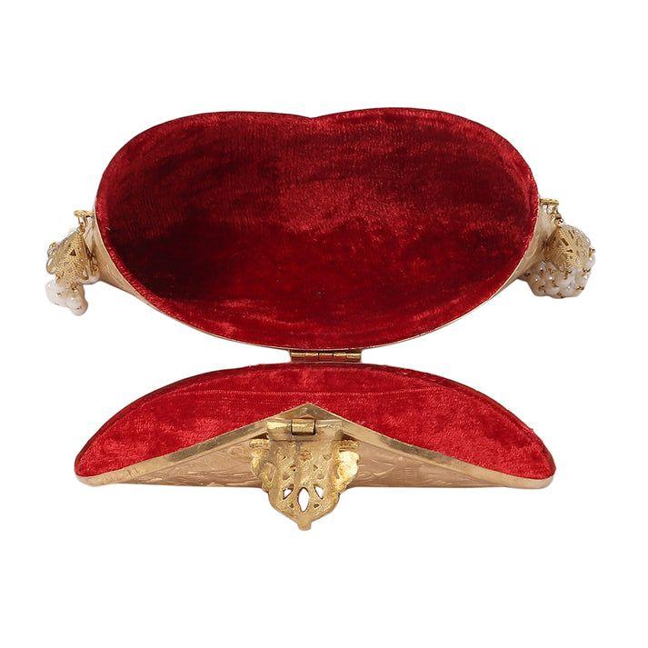 Leave Embroidery Purse & Gold Embossed Purse - Skylexo.com | Be Unique