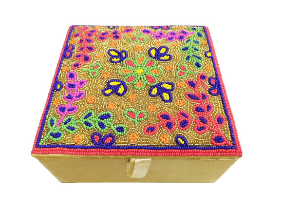 Leave Embroidery Jewelry Box - Skylexo.com | Be Unique