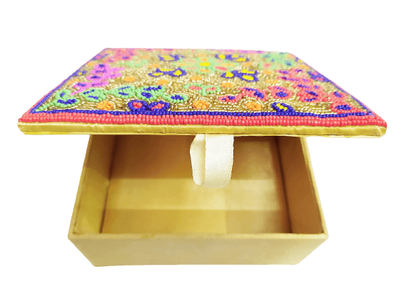 Leave Embroidery Jewelry Box - Skylexo.com | Be Unique