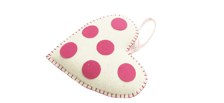 White Color Heart Christmas Hanging - Skylexo.com | Be Unique