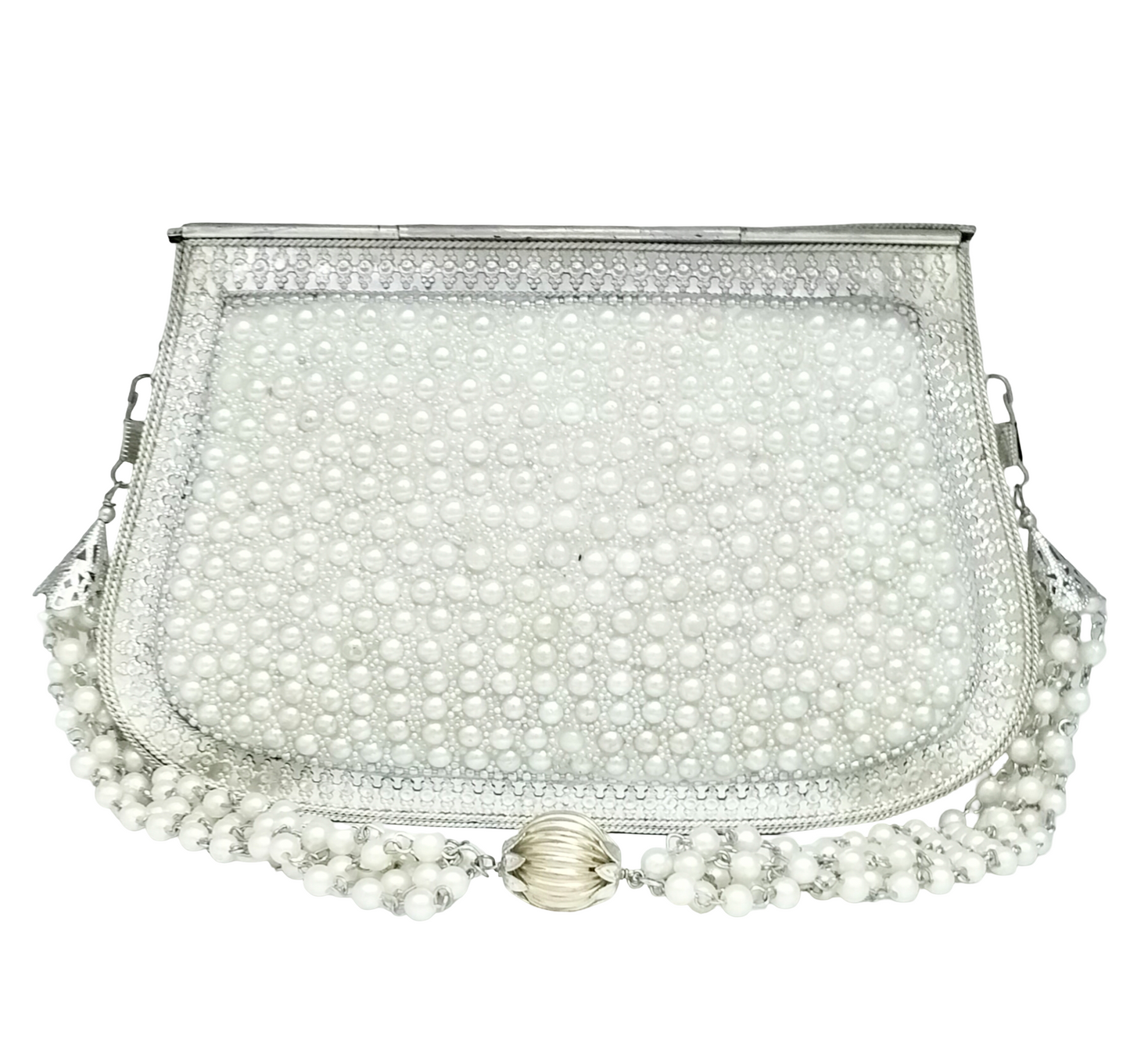 Iron Pearl Silver Ladies Purse