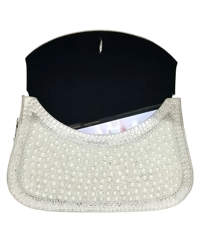 Iron Pearl Silver Ladies Purse