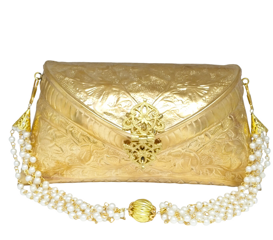 Golden Embossed Purse Big Size