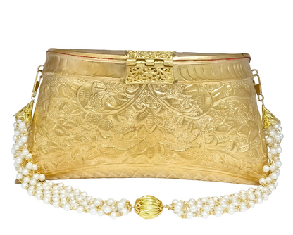 Combo Of Silver & Golden Embossed Purse