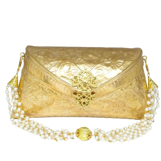 Golden Embossed Purse Big Size