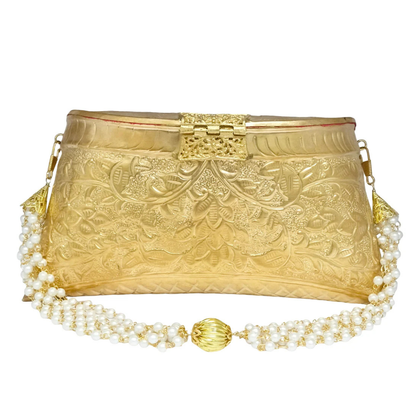 Golden Embossed Purse Big Size
