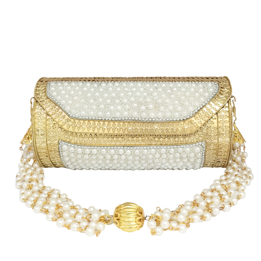 Round Shape Iron Pearl Purse