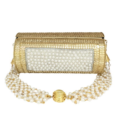 Round Shape Iron Pearl Purse