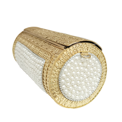 Round Shape Iron Pearl Purse