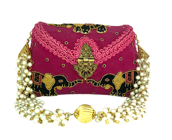 Elephant Embroidery Purse Pink Color - Skylexo.com | Be Unique