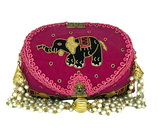 Elephant Embroidery Purse Pink Color - Skylexo.com | Be Unique