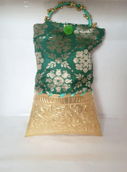 New Potli Bag Dark Green Color - Skylexo.com | Be Unique