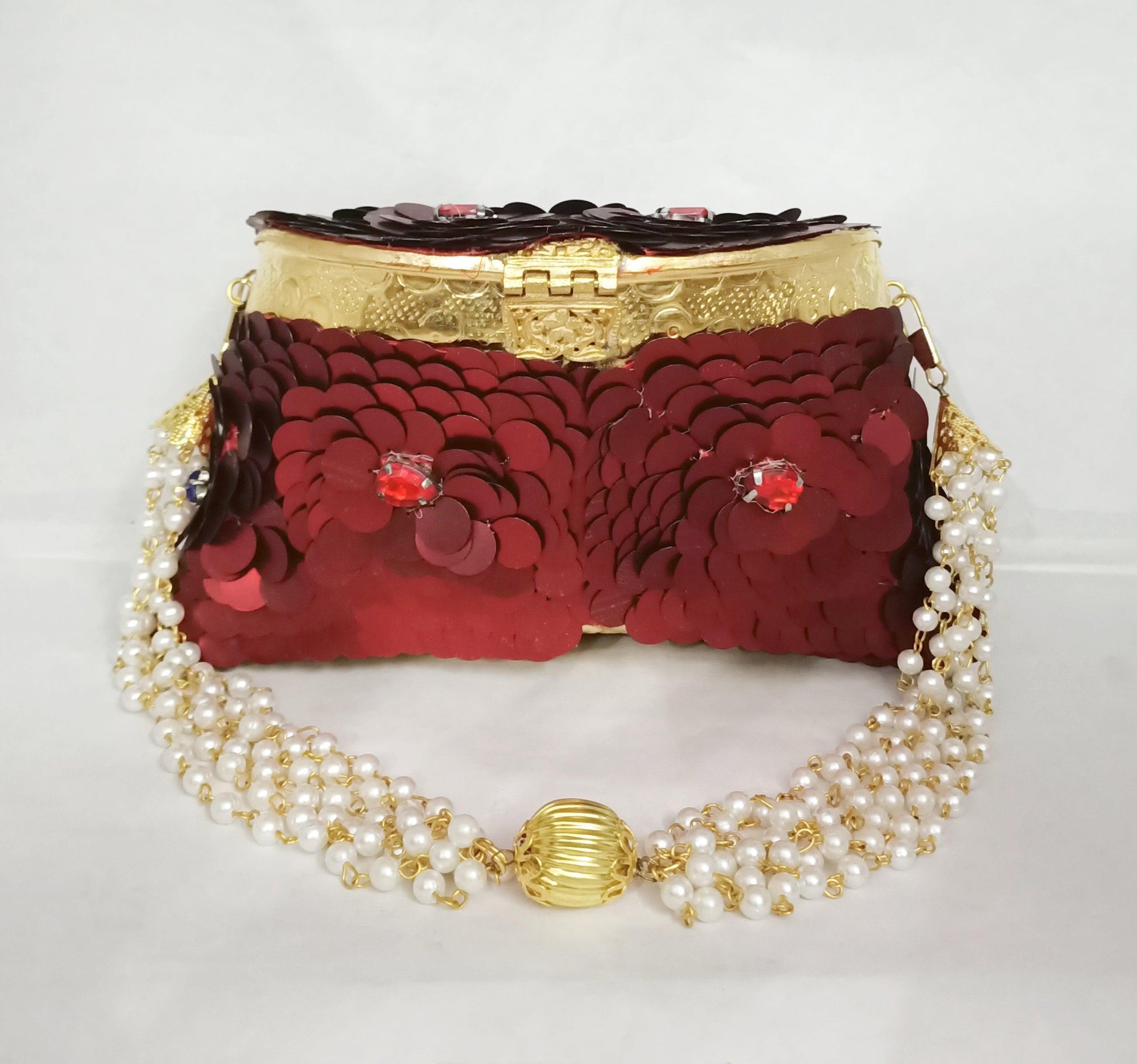 Tikli Embroidery Purse Red Color - Skylexo.com | Be Unique