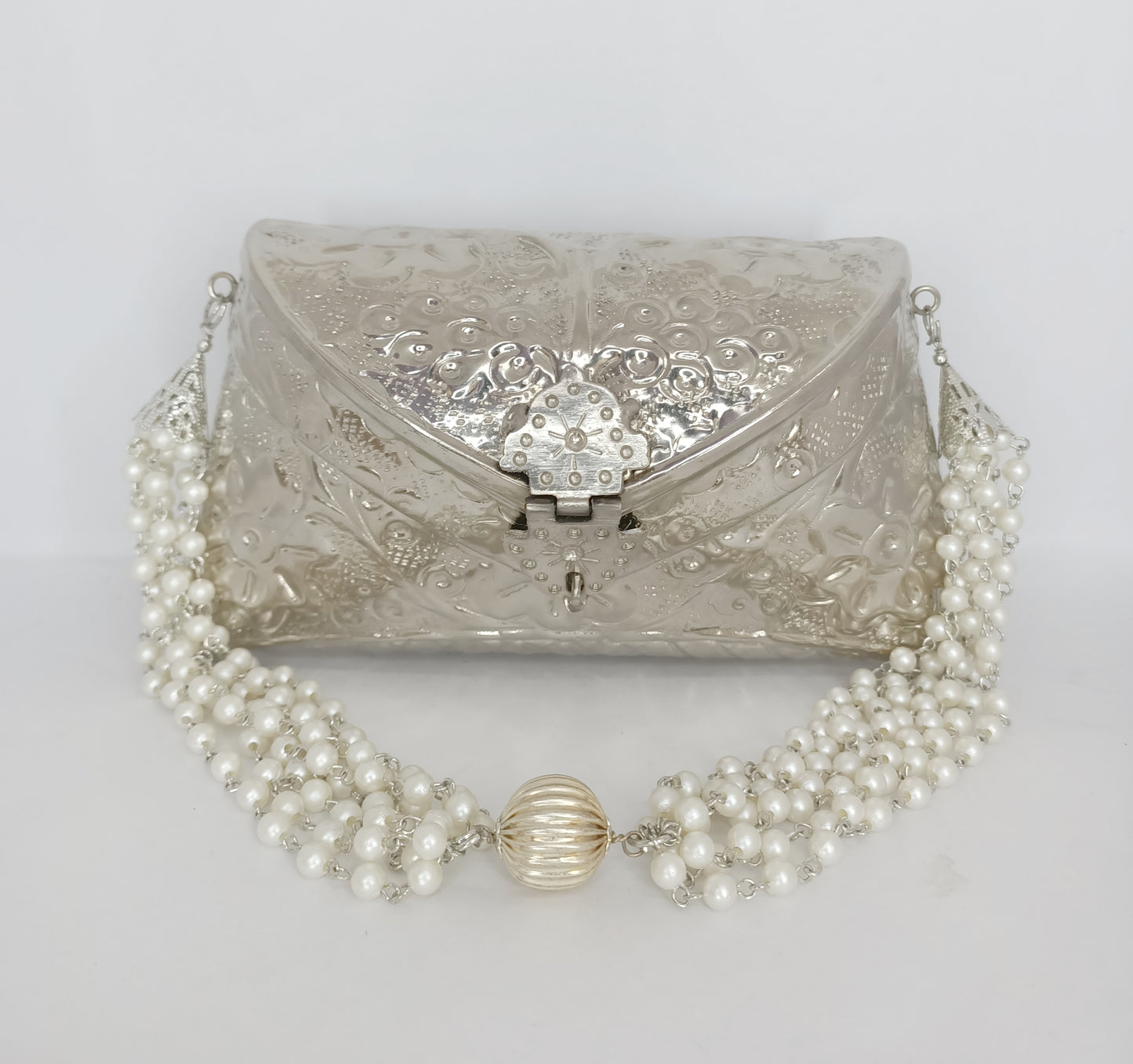 Combo Of Silver & Golden Embossed Purse