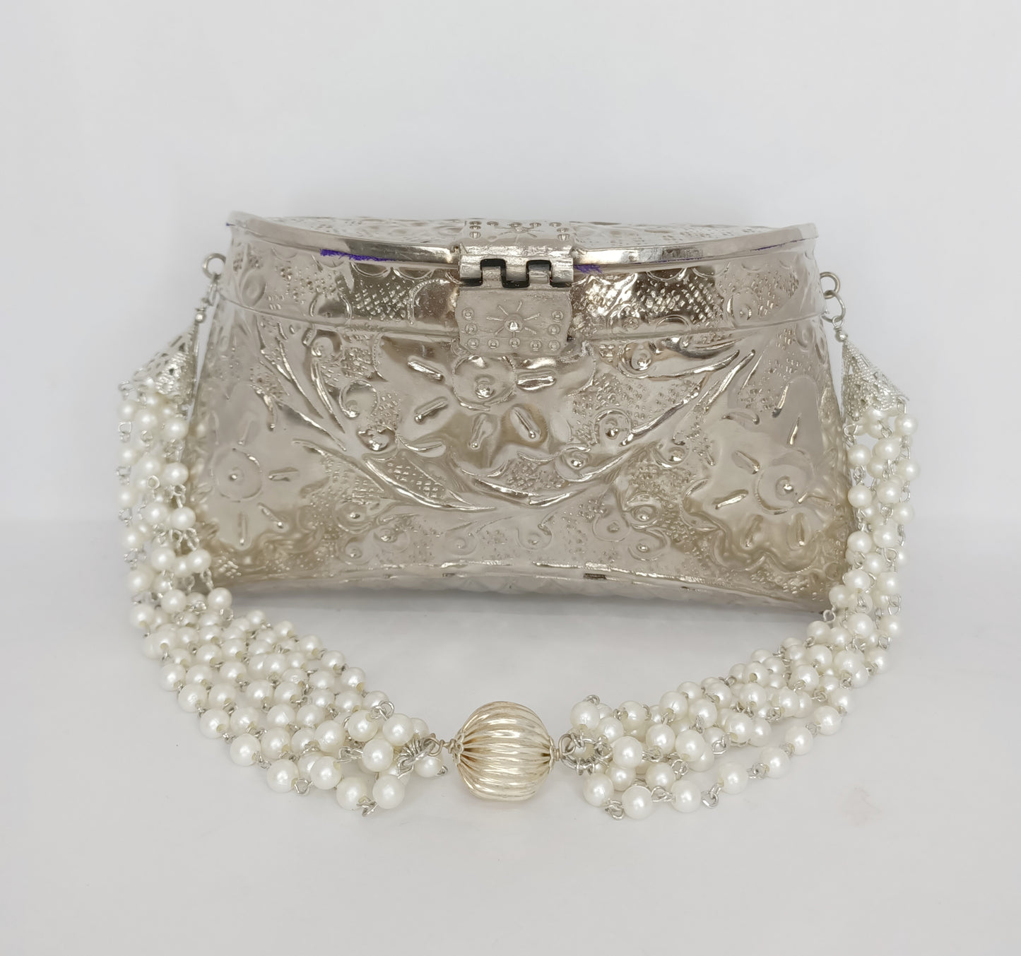 Silver Embossed Purse