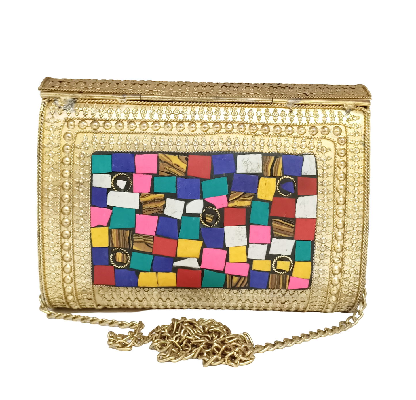 Stylish Gold Multiwork Iron Purse