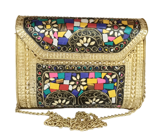 Stylish Gold Multiwork Iron Purse