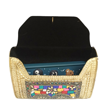 Stylish Gold Multiwork Iron Purse