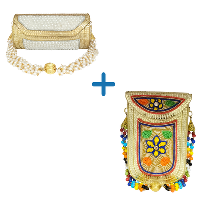 Round Iron Pearl & Long Multicolor Combo