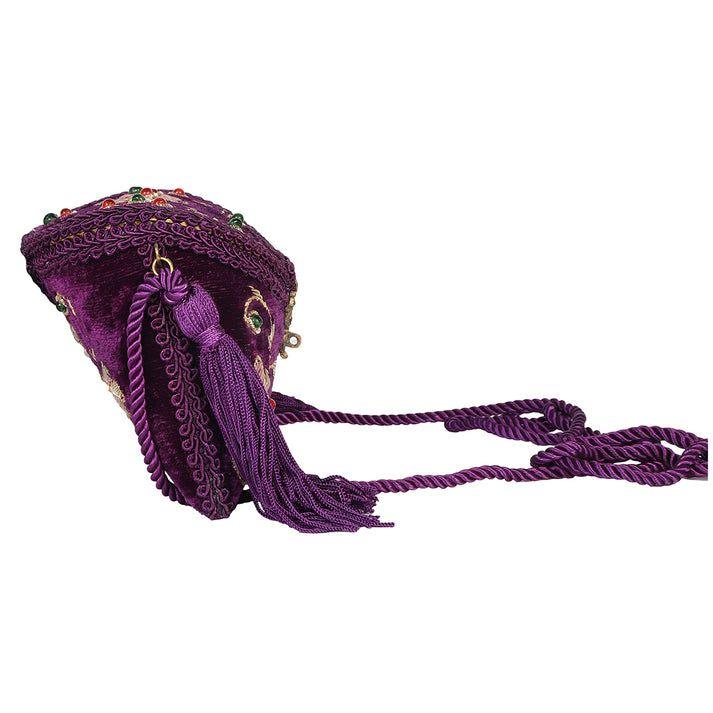 Flower Embroidery Purse Purple Color - Skylexo.com | Be Unique