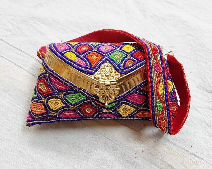 Kundan Embroidery Purse - Skylexo.com | Be Unique