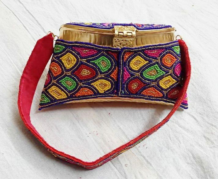 Kundan Embroidery Purse - Skylexo.com | Be Unique