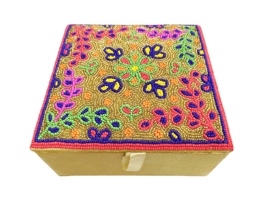 Leave Embroidery Jewelry Box - Skylexo.com | Be Unique