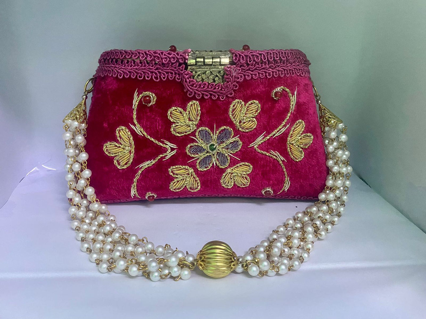 Flower Embroidery Purse Pink Color skylexo.com | Handbags | Footwear