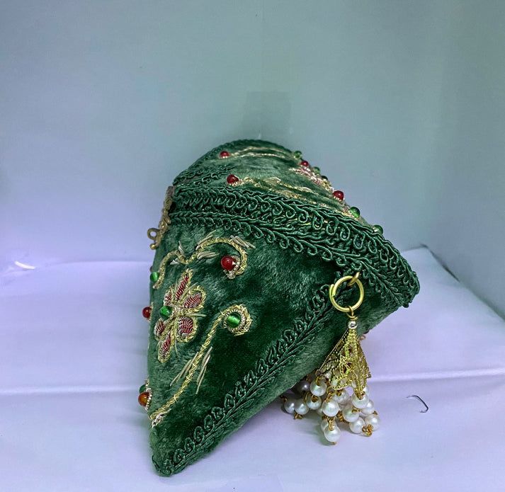 Flower Embroidery Purse Green Color skylexo.com | Handbags | Footwear
