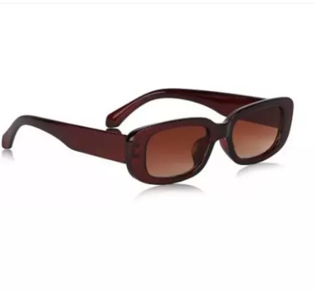 UV Protection, Polarized Style Rectangular Sunglasses (Free Size) (For Boys & Girls,brown) skylexo.com | Handbags | Footwear